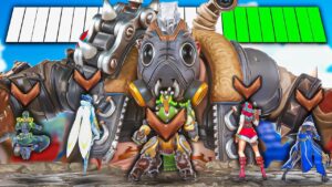 Can a TOP 500 ROADHOG Defeat 5 BRONZE PLAYERS?! (Overwatch 2)