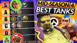 NEW UPDATED TIER LIST - BEST TANK HEROES (MID SEASON 4 PATCH) - Overwatch 2 Meta Guide