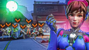 1 BUFFED Top 500 D.Va VS *10* Bronze Players - Who wins?! (ft. Emongg)