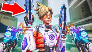 Using The New LE SSERAFIM Tracer Skin in Overwatch 2!!