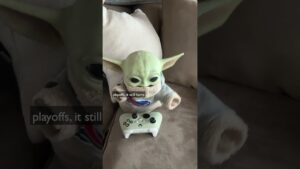 Grogu and Mando Dad prefer playing Xbox over watching the Super Bowl
